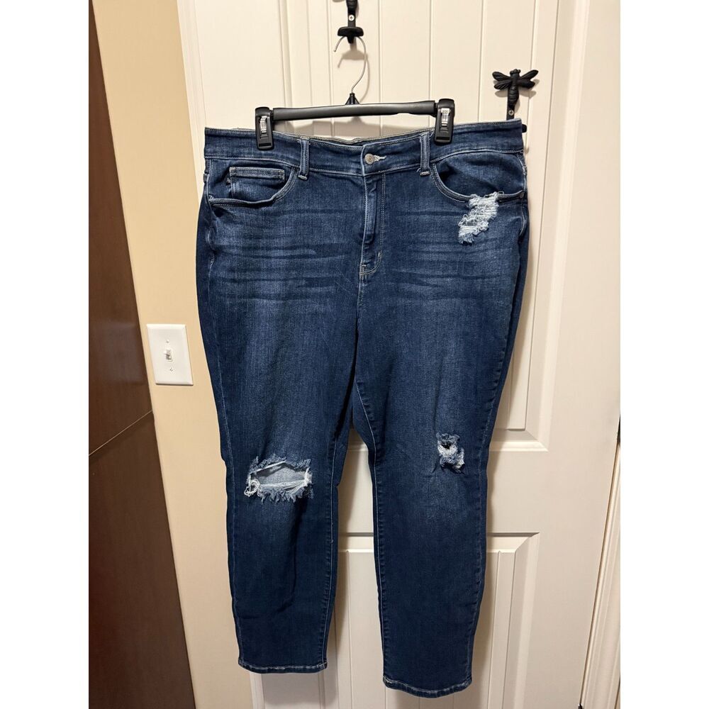 Judy Blue Boyfriend Fit Jeans Distressed Plus Size 20W
